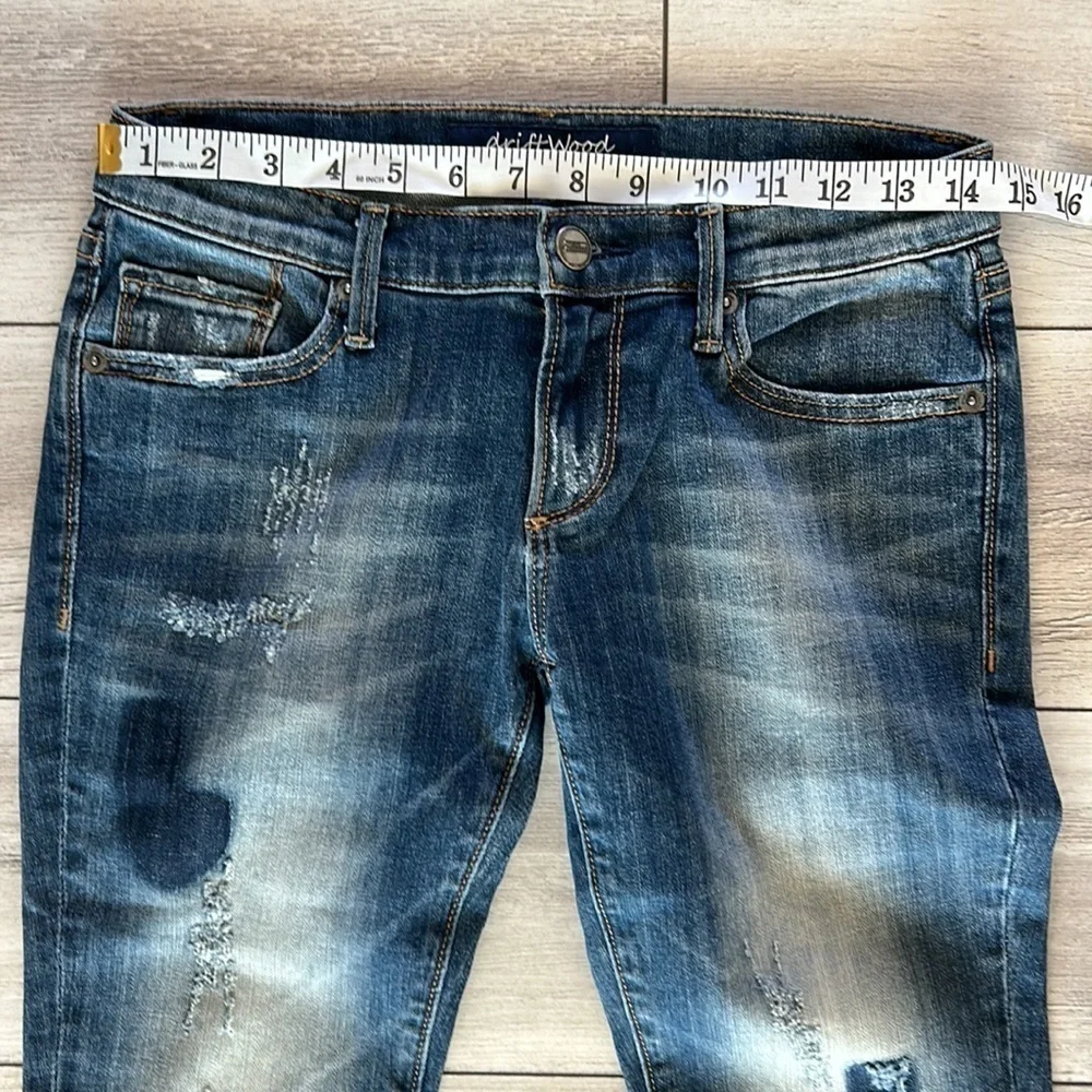 Driftwood skinny fit patch jeans size 26